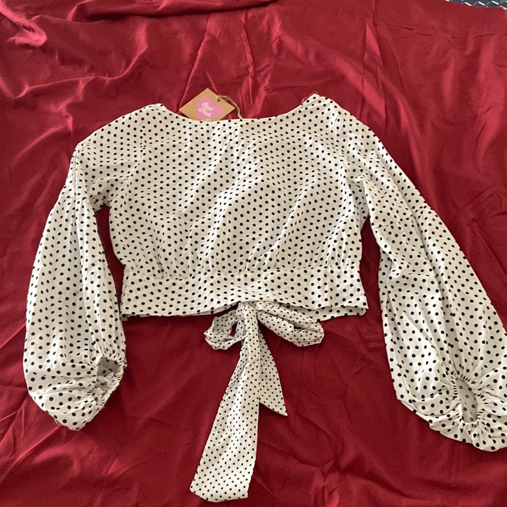 Polka dot crop top